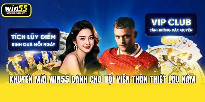 Khuyến mãi Win55 dành cho hội viên thân thiết lâu năm